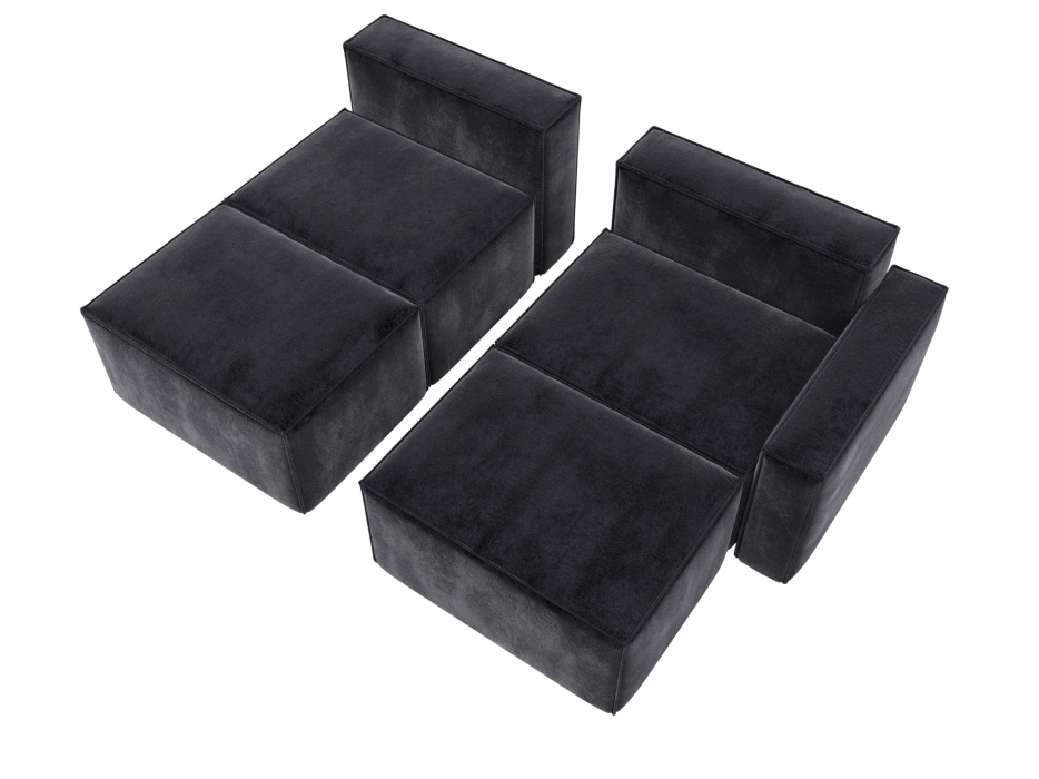 Диваны угловые в гостиную, Диван угловой модульный Лига-063 угол правый, велюр TOWER