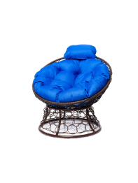 Кресло ПАПАСАН мини с ротангом коричневое