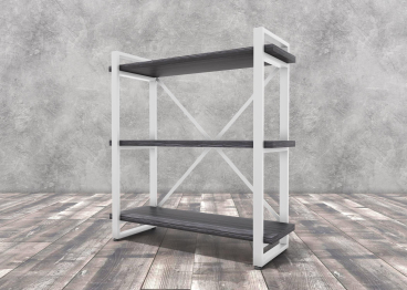 Стеллаж Айсберг Лофт 80х102-2 белый