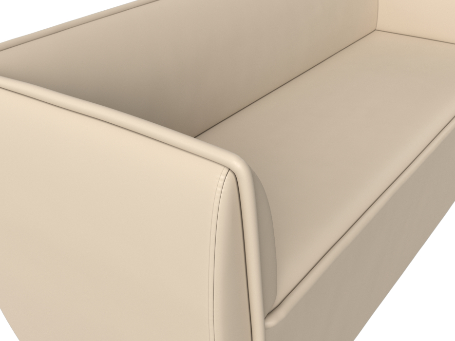 Дизайнерские диваны для гостиной, Прямой диван Бергамо 3-х местный, экокожа