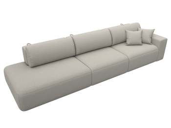 Диван прямой Лига-036 НПБ Модерн Лонг подлокотник справа, рогожка Амур