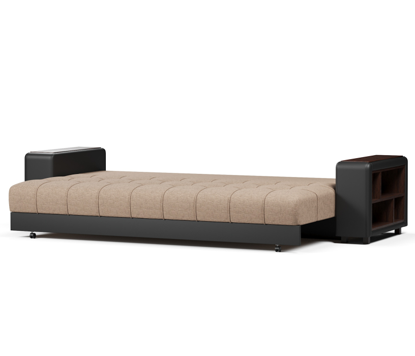 Диваны прямые, Диван прямой Дубай 2 еврокнижка рогожка+экокожа