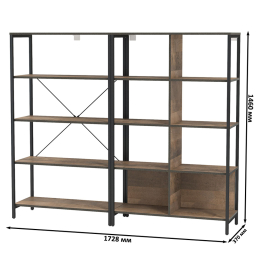 Открытый стеллаж с полками и стеллаж Трувор 13.151.02