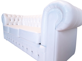 Диван Честер 3-х местный со стразами, экокожа