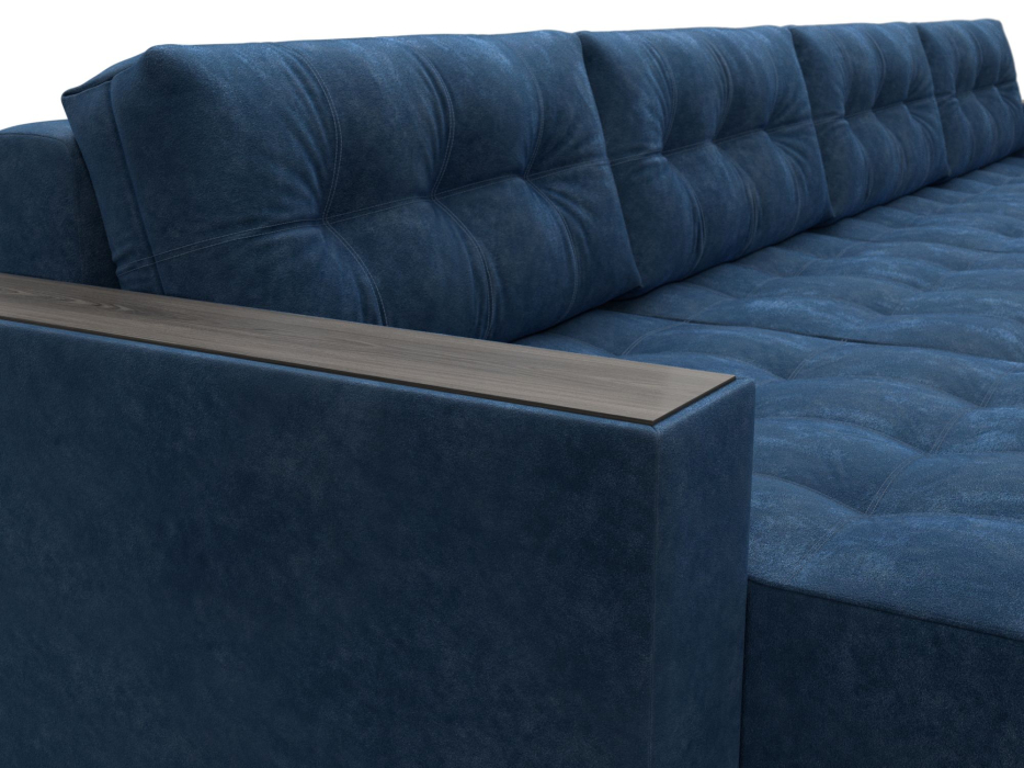 Дизайнерские диваны для гостиной, Диван П-образный с декором Лига-049 НПБ Лонг, велюр BRUT