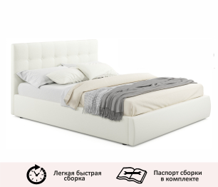 Мягкая кровать Selesta 1600 с матрасом PROMO B COCOS с подъемным механизмом