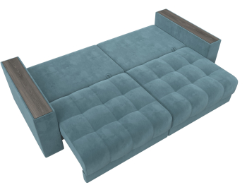 Диван прямой с декором Лига-049 НПБ, велюр SEVEN