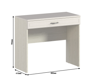 Стол туалетный Гранд / Ливерпуль СБ-3527 Дуб Приморский Белый/МДФ Классика Светлый