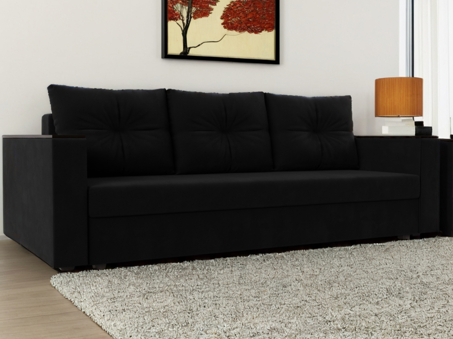 Диваны еврокнижки, Диван прямой Атланта без стола, микровельвет