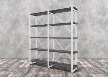 Стеллаж Айсберг Лофт 160х182-3 белый