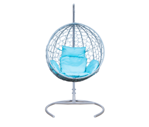 Подвесное кресло Leset Луна, каркас Серый металлик, подушка Бирюза яркая