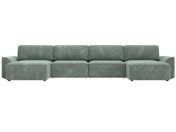 Диван п-образный Лига-048 НПБ лонг, велюр BRUT