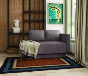 Кушетка Леон правый, рогожка