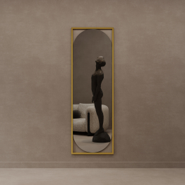 Дизайнерское настенное напольное зеркало GENGLASS Kvaden L в металлической раме