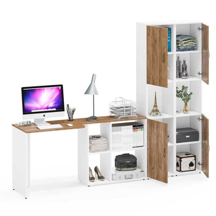 Домашние кабинеты, Лидер-8 письменный стол-трансформер и два пенала Лидер-8.