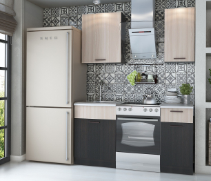 Кухня Дуэт Дуб феррара/Ясень шимо светлый