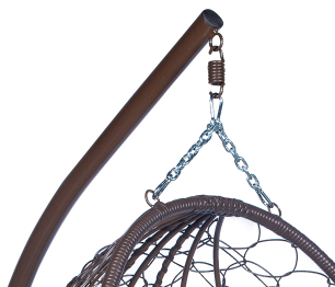 Подвесное кресло Leset Рико, каркас Коричневый, подушка Бежевая