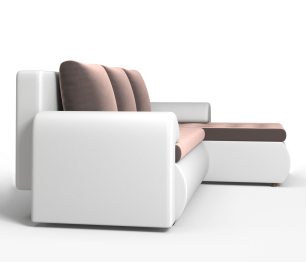 Угловой диван Ванкувер правый, экокожа /велюр