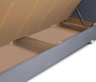 Кровать тахта угловая Альфа  с подъемным механизмом, микровелюр