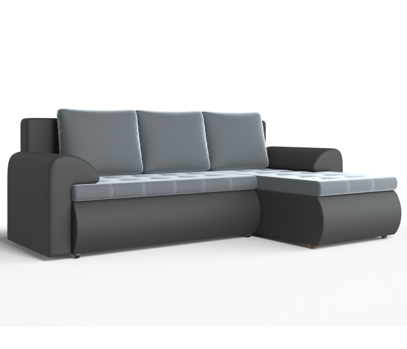 Диваны угловые в гостиную, Угловой диван Ванкувер правый, экокожа /велюр