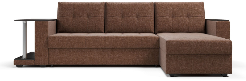 Диван-кровать угловой со столом Атланта Классик 145 , рогожка