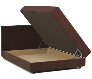 Кровать тахта односпальная с подъемным механизмом и матрасом Классика 100, велюр