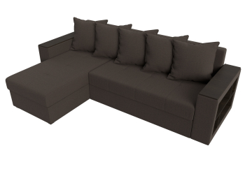 Диван угловой Дубай Лайт правый угол, рогожка Амур