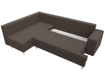 Диван угловой Сильвана левый угол, рогожка Амур