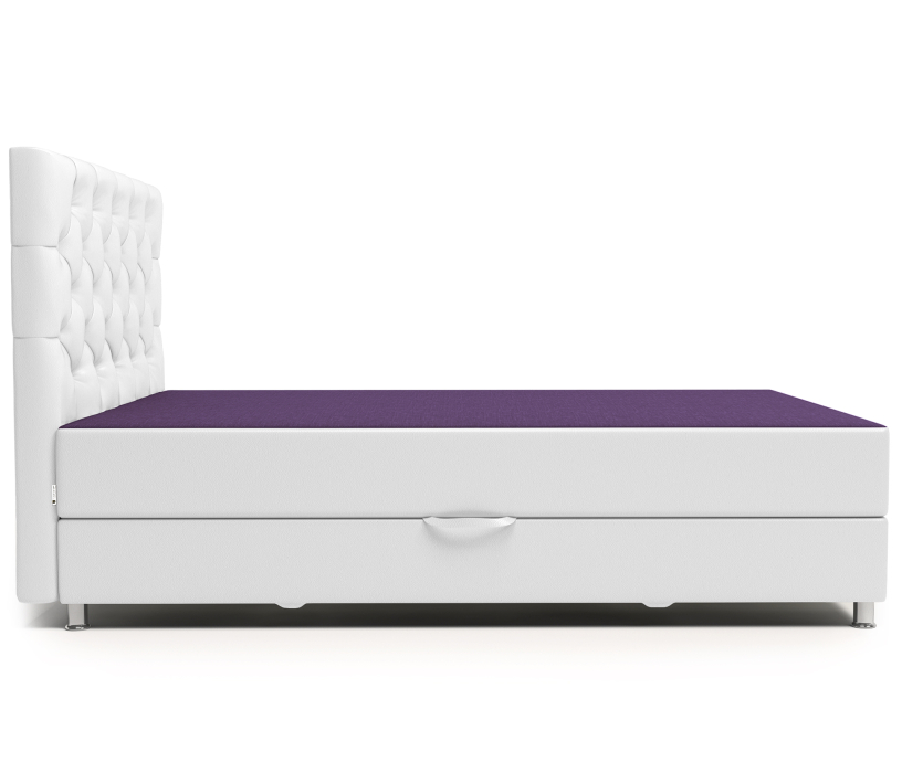 Мягкая кровать, Кровать тахта Шармэль 160 с подъемным механизмом, рогожка / экокожа