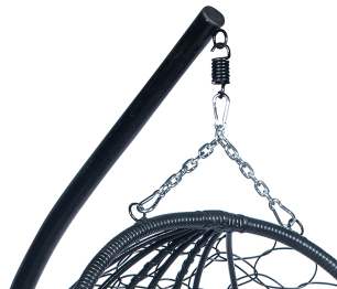 Подвесное кресло Leset Рико, каркас Черный, подушка Светло-серая