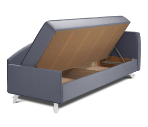 Кровать тахта угловая Альфа  с подъемным механизмом, микровелюр