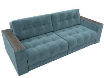 Диван прямой с декором Лига-049 НПБ, велюр SEVEN