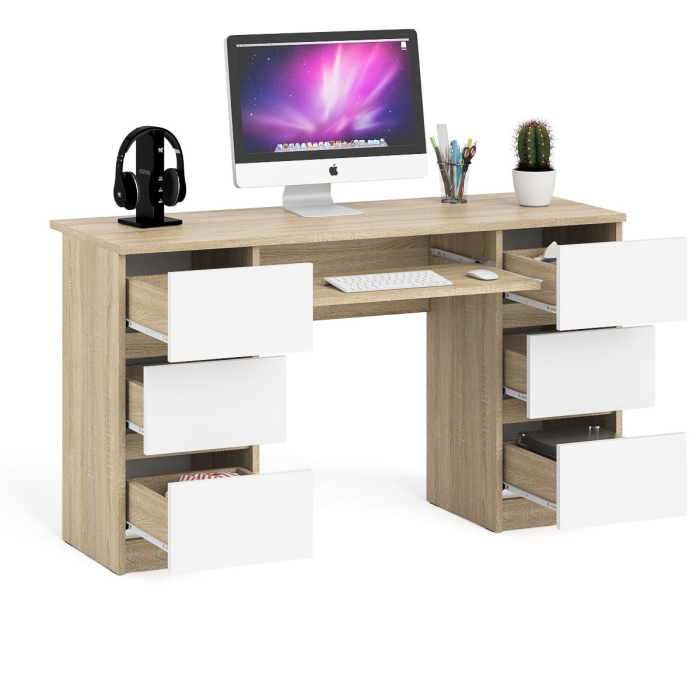 Детские столы, Компьютерный стол с двумя тумбами Мори МС-2