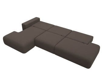 Диван угловой Лига-036 НПБ Модерн Лонг левый угол, рогожка Амур