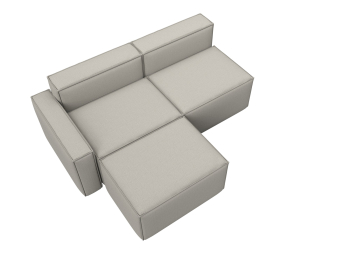 Диван угловой модульный Лига-063 угол левый, рогожка Амур