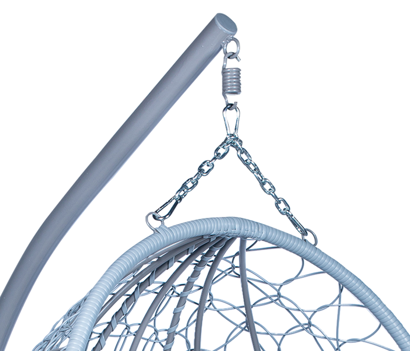 Мебель из ротанга, Подвесное кресло Leset Рико, каркас Серый металлик, подушка Бирюза яркая