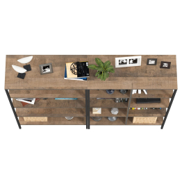 Открытый стеллаж с полками и стеллаж Трувор 13.151.02