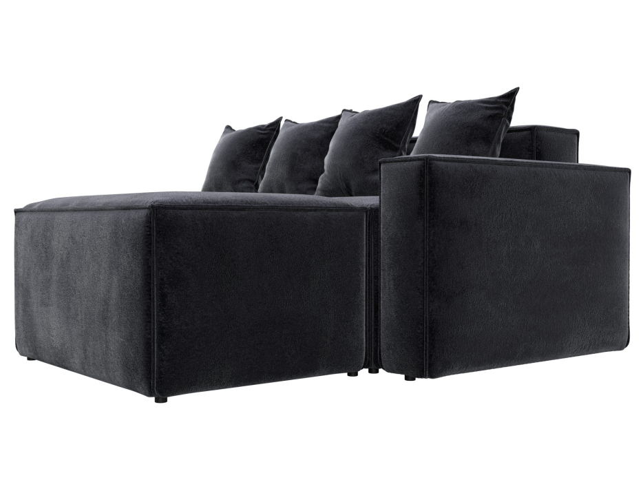 Диваны угловые в гостиную, Диван угловой модульный Лига-063 угол правый, велюр TOWER