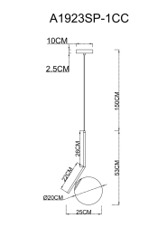 Подвесной светильник Bolla-unica 20см