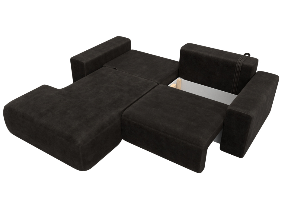 Диваны угловые в гостиную, Диван угловой Лига-036 НПБ Классик левый угол, велюр BRUT