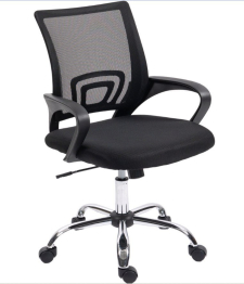 Кресло для персонала Аура, черный, с механизмом качания