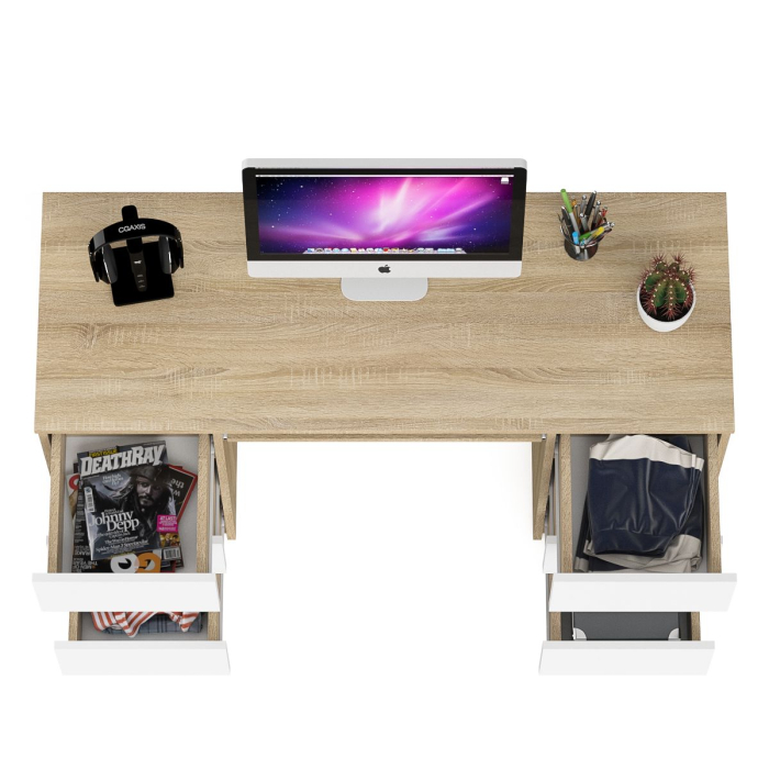 Детские столы, Компьютерный стол с двумя тумбами Мори МС-2