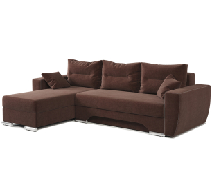 Угловой диван ЕвроШаг левый, велюр