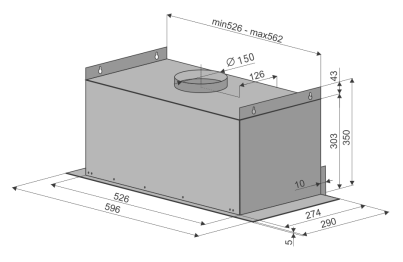 Кухонная вытяжка Navi White Glass 60