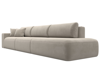 Диван прямой Лига-036 Модерн Лонг подлокотник слева, микровельвет