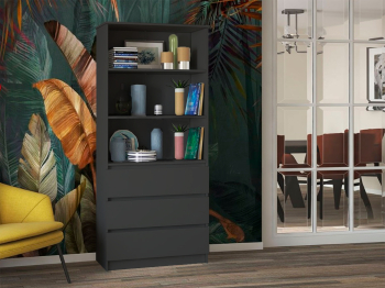 Стеллаж Мальм 3 ящика