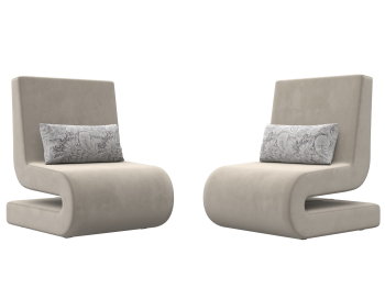 Кресло Волна (2 шт.), микровельвет