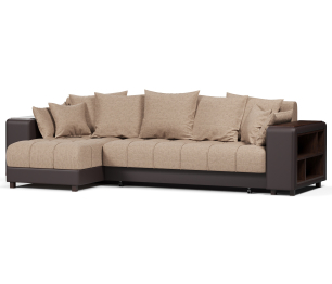 Диван угловой Дубай еврокнижка рогожка+экокожа