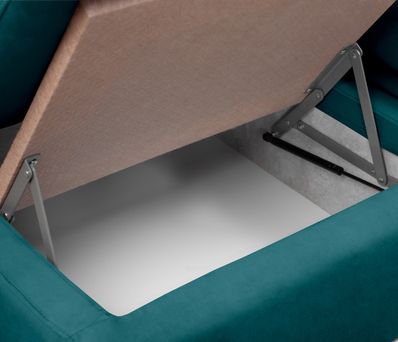 Диваны угловые в гостиную, Диван модульный Борнео со спальным местоп П-образный, велюр