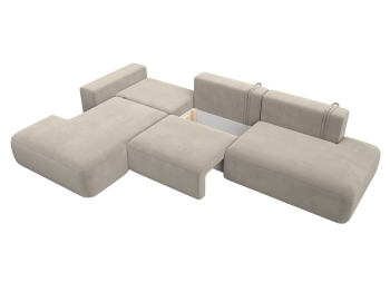 Диван угловой Лига-036 Модерн Лонг левый угол, микровельвет